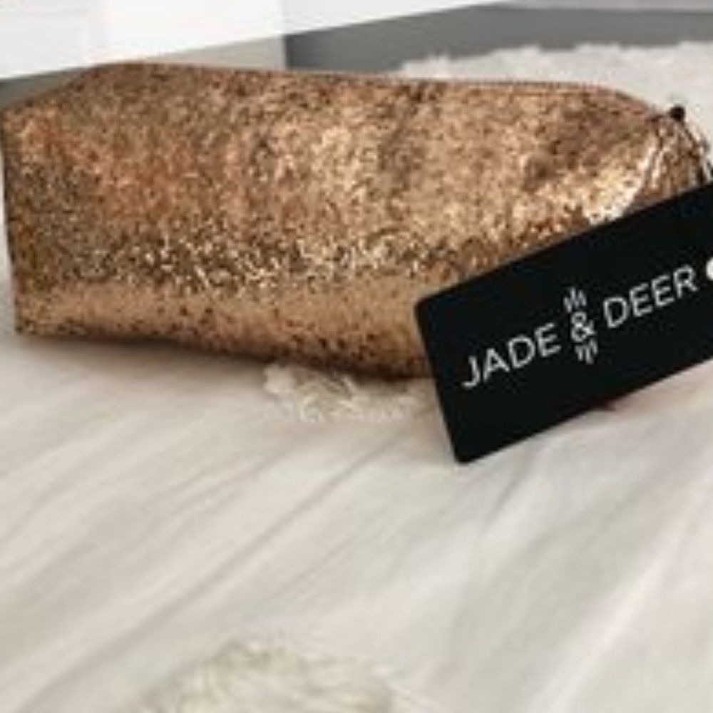 3 for $10 / Jade & Deer Gold Glitter pencil case